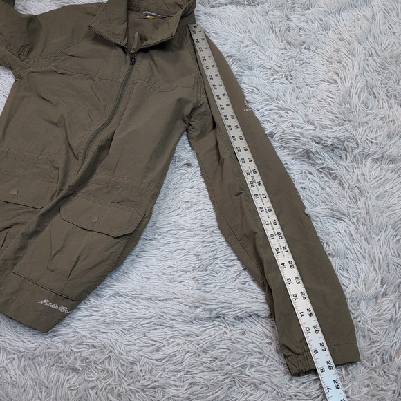Eddie Bauer Jacket Womens S Green Travex Coat Zip Up Comfort Pockets Gorpcore - Picture 5 of 13